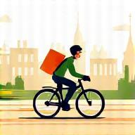 Livreur vélo dans Paris